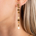 Pendientes largos medallas