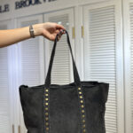 Bolso Shopper Tachuelas Ante
