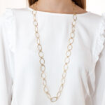 Collar Largo Arandelas Dorado