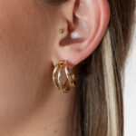 Pendientes Triple Aro Dorados