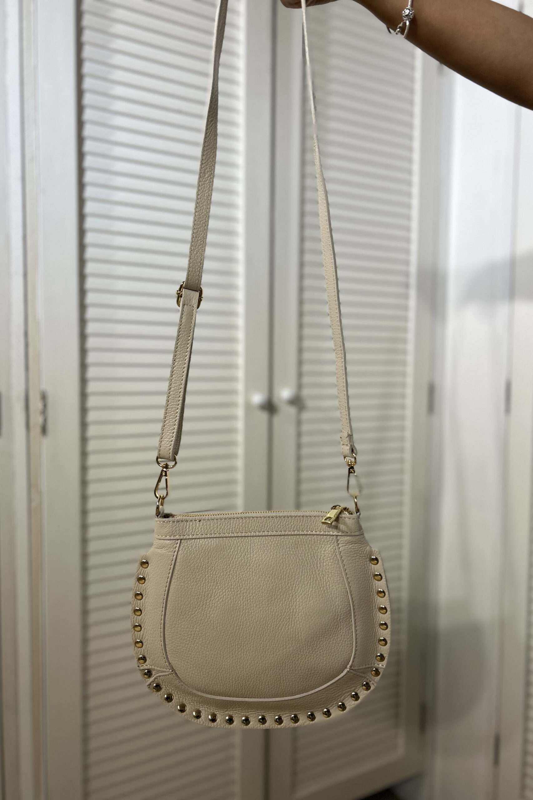 Bolso Lucky Tachuelas Beige
