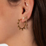 Pendientes Aro Bolitas Dorado