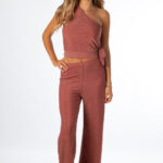 Pantalón Elástico Glitter Rosa