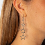 Pendientes 4 Estrellas Desiguales Plata