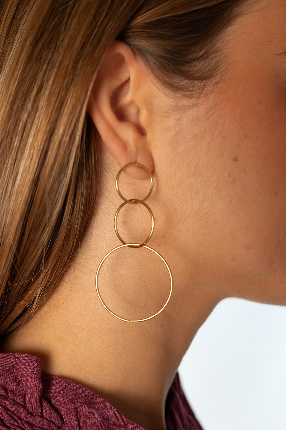 Pendientes Trinity Dorado
