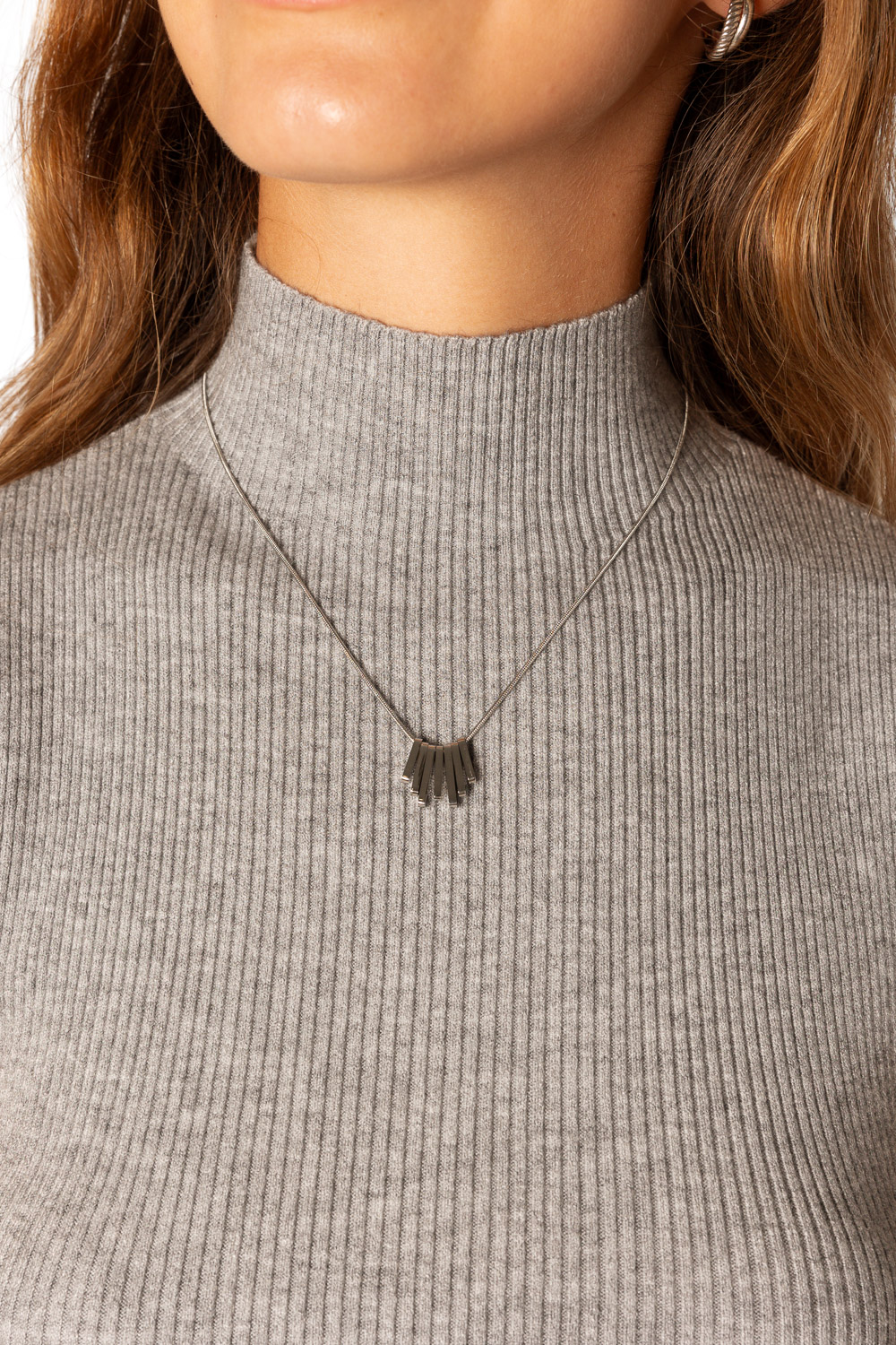 Collar Destello Plateado