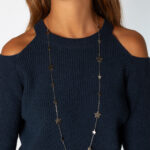 Collar Largo Estrellas Plateado