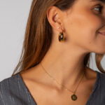 Pendientes Aro Grueso Gota Dorado
