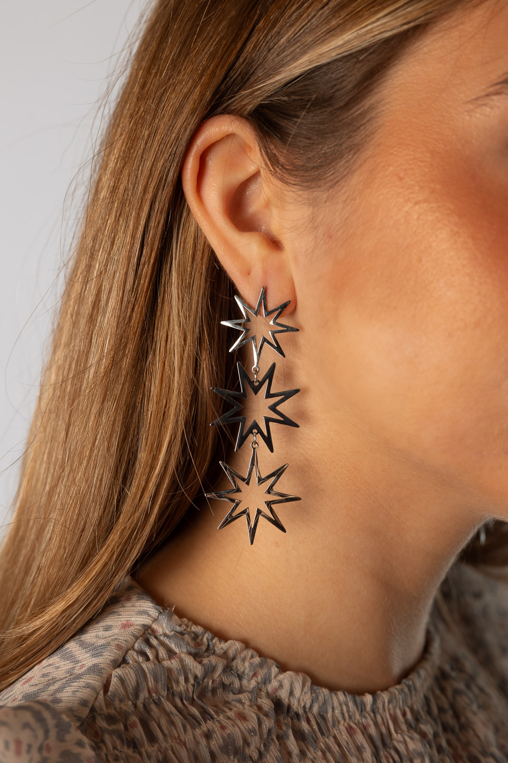 Pendientes Largos Bang Plata