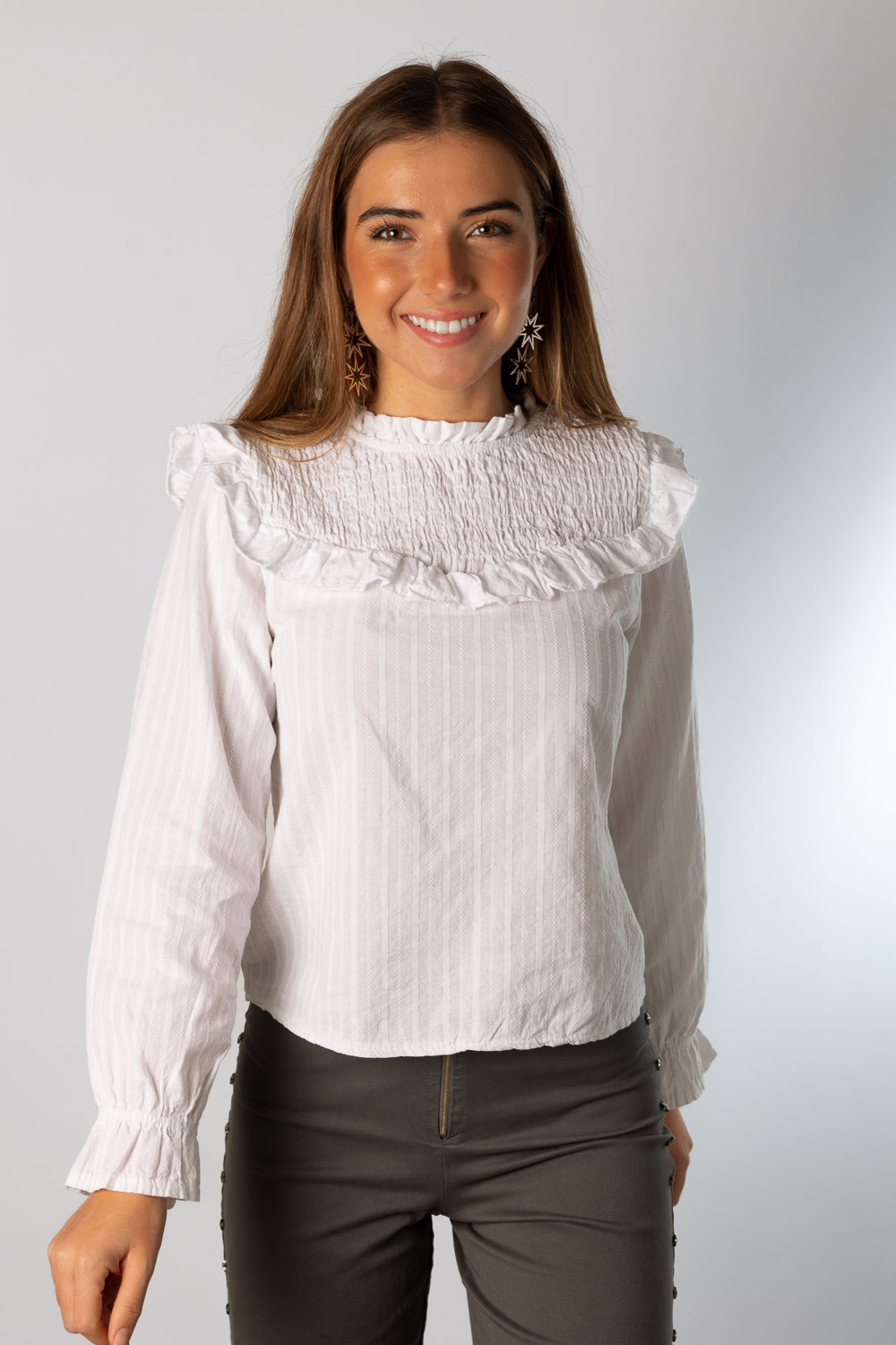 Blusa Diplo Lurex Blanco