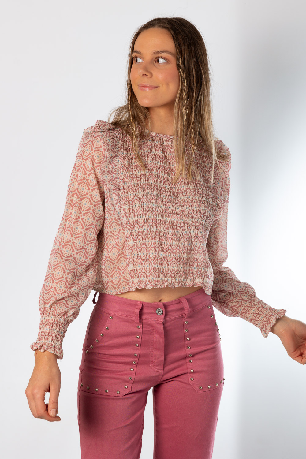 Blusa Delight Volantes Rosa