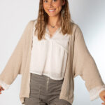 Cárdigan Lurex Beige