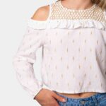 Blusa Gold Bambula Aberturas Blanco
