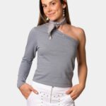 Camiseta Asimétrica Anillas Gris