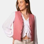Chaleco Acolchado Stars Rosa