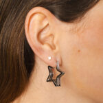 Pendiente Galaxy Star Plateado
