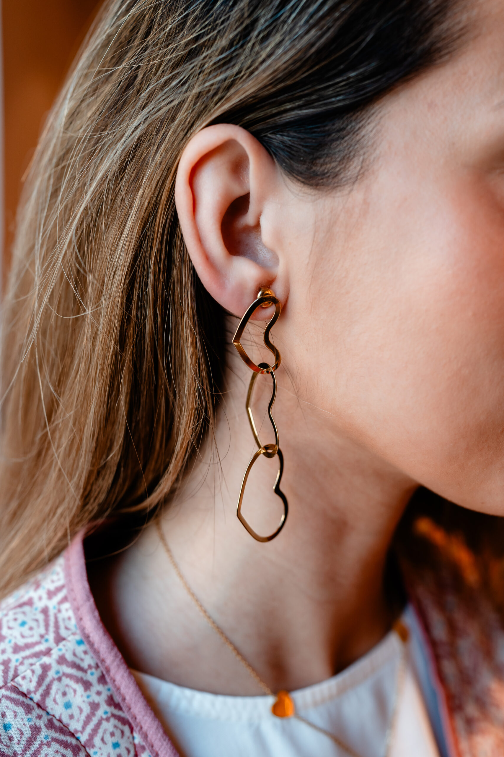 Pendientes Best Love Ever Dorado