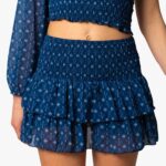 Falda Doble Volante Indie Azul