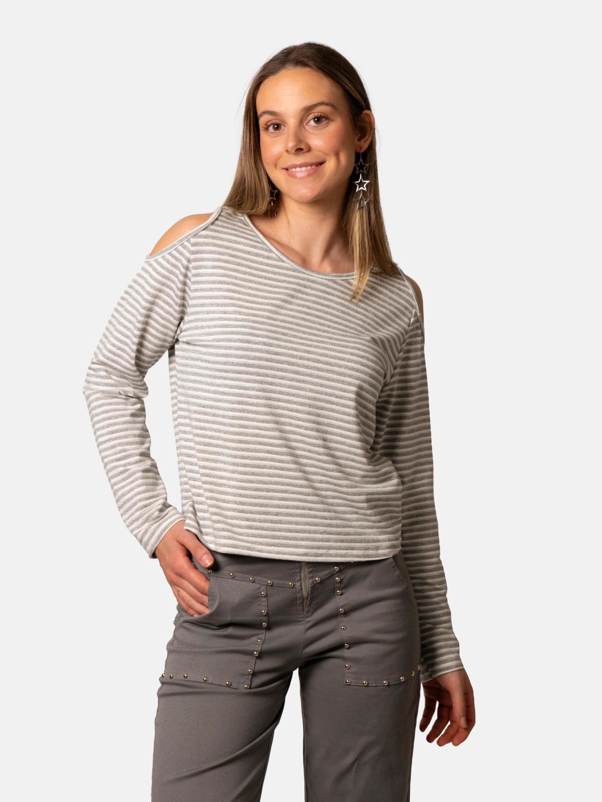 Jersey Lovely Rayas Gris