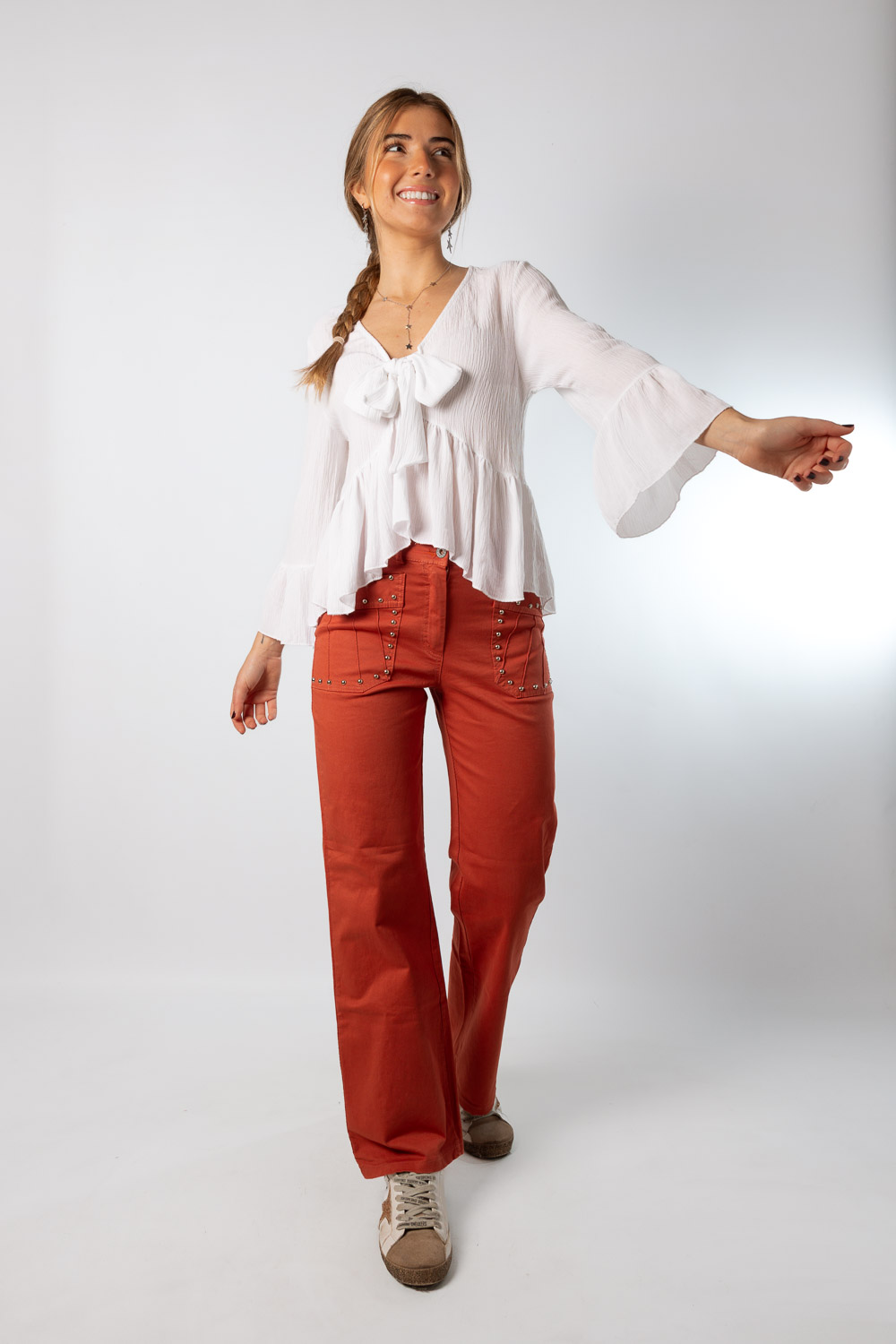 Pantalón Tachuelas Sunlight Teja
