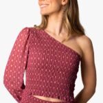 Top Asimétrico Fruncido Indie Blush