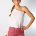 Camiseta Asimétrica Anillas Blanco