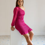 Vestido Asimétrico Nido Abeja Sunflower Rosa
