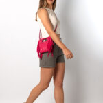 Bolso Flecos Small Piel Rosa