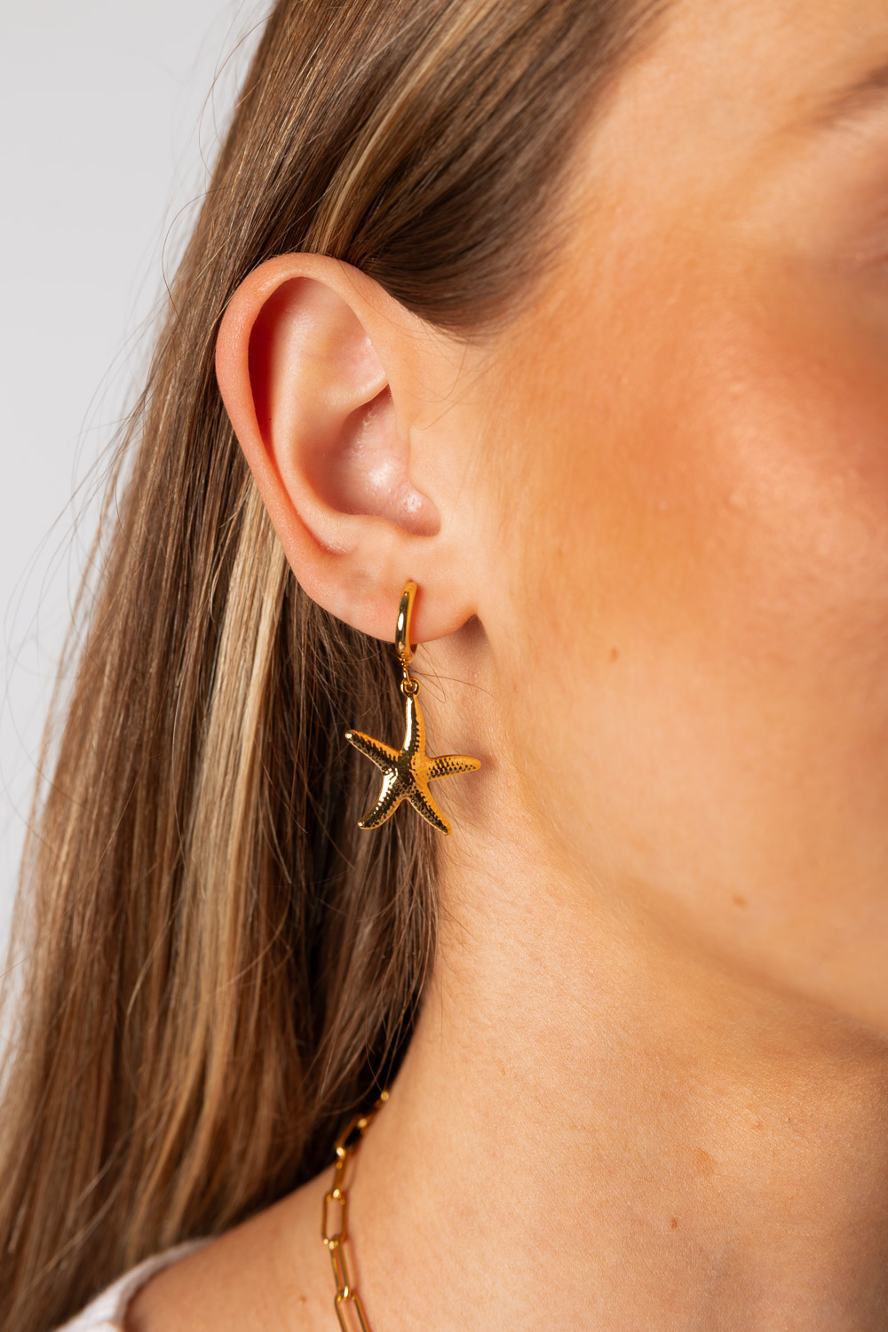 Pendientes Estrella de Mar Dorado