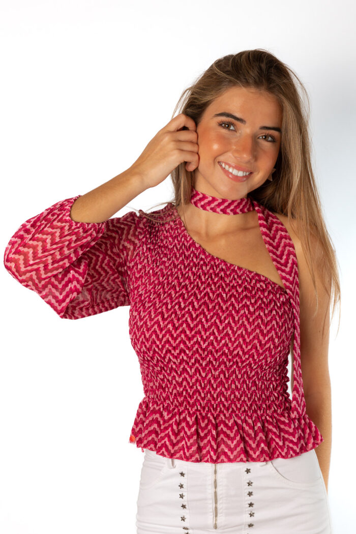 Top Asimétrico Kinda Life Rosa